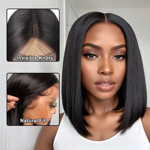 Ossileehair Straight Hair Super Double Drawn 5X5 Black 100% Human Hair