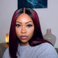 Ossileehair Straight Hair Double Drawn 4X4 #T1B/99J 100% Human Hair
