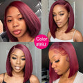 Ossileehair Straight Hair Double Drawn 13X4 Full Front 99J 100% Human Hair