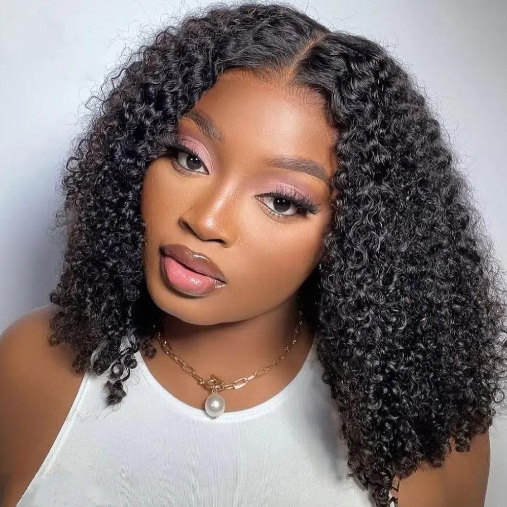 Ossileehair Jerry Curly Double Drawn 4X4 100% Black Human Hair