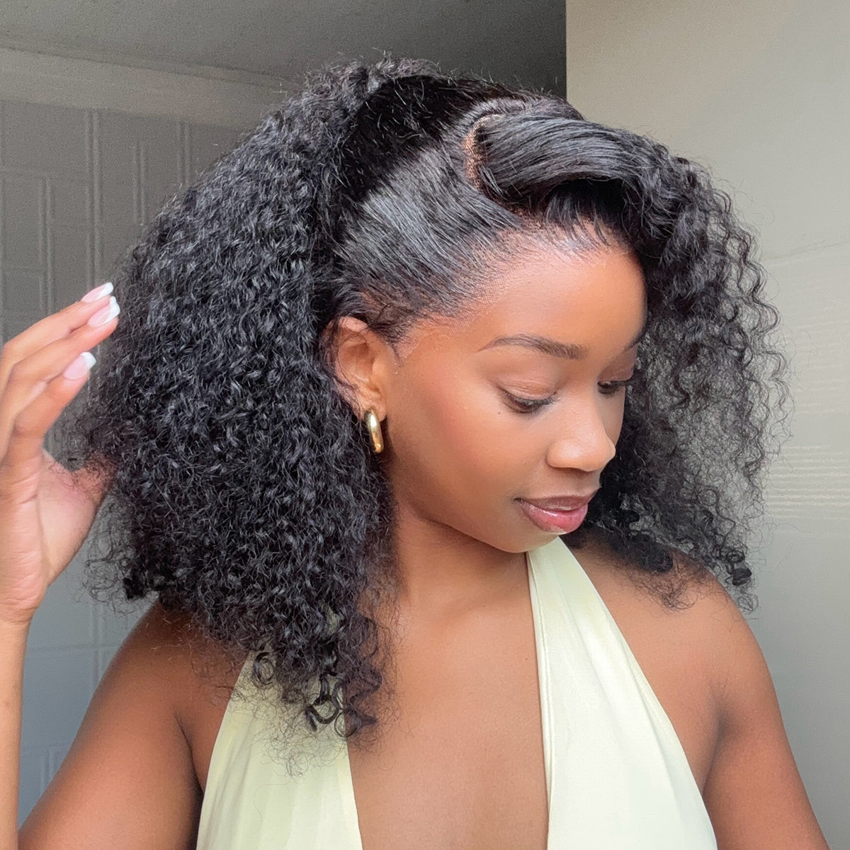 Influencer Favorite Pixie Curls Luxury Super Double Drawn 13x4 Frontal Lace Human Hair Wig