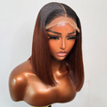 Vietnam Hair Super Double Drawn Ombre #T1B/4 Color Glueless BOB Wig