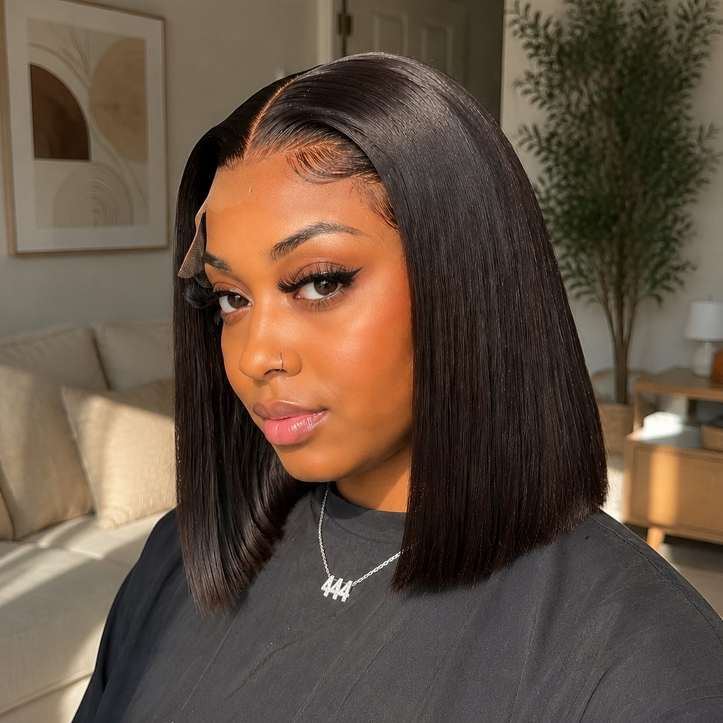 Vietnam Hair Super Double Drawn SDD 5X5 Glueless BOB Wig SIlky And Bone Straight Hair