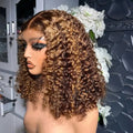 Water Wave Piano Highlight #4/2 7Double Drawn 4x4 Glueless BOB Wig