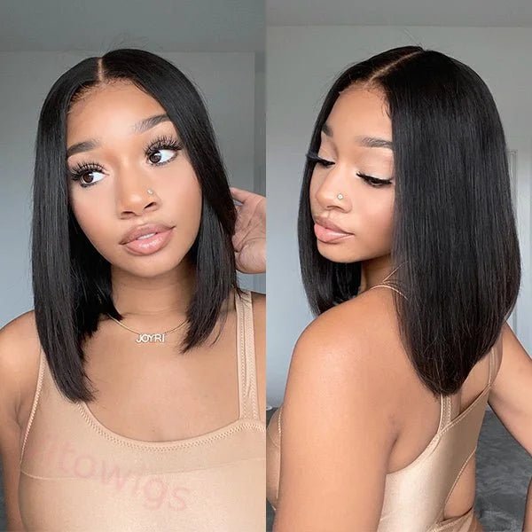 Ossileehair Straight Hair Super Double Drawn 5X5 Black 100% Human Hair